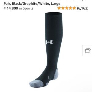 Under Armour Adult Team Over-The-Calf Socks, 1-Pair, Black